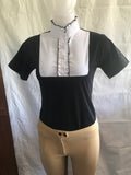 Black & White Ruffled T Shirt With Black Stitching On The Ruffles Adults (106)