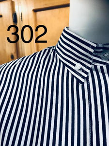 Navy & White Striped Tie Shirts Childs (302)