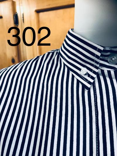 Navy & White Striped Tie Shirts Childs (302)