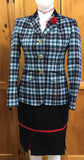 Navy, Red, Pale Blue & Cream Check WOW Factor Show Hunter Jacket Adults (129)