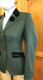 Olive (Darker) Show Hunter Jacket With Black Velvet Trims Adults (063)