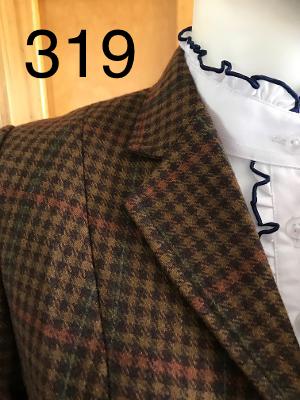 Brown, Mustard & Faint Green & Red Check Show Hunter Jacket With No Trims Adults (319)