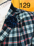 Navy, Red, Pale Blue & Cream Check WOW Factor Show Hunter Jacket Adults (129)