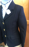 Navy Plain Open Or Dressage Jackets With No Trims Childrens (105)