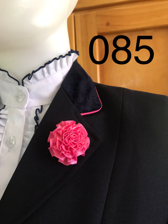 Navy With Fine Hot Pink Trims Open Or Dressage Jacket Adults (085)