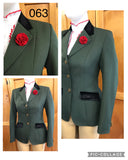 Olive (Darker) Show Hunter Jacket With Black Velvet Trims Adults (063)