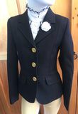 Navy Plain Open Or Dressage Jackets With No Trims Childrens (105)