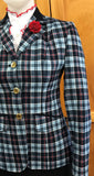 Navy, Red, Pale Blue & Cream Check WOW Factor Show Hunter Jacket Adults (129)