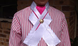 Clearance Pink & White Striped Stock/ Ratcatcher Shirt With White Cuffs & Collar Adults (310)